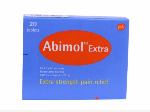 Abimol Extra tablets for pain and fever relief, available at torcareapteka.com.