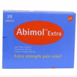 Abimol Extra tablets for pain and fever relief, available at torcareapteka.com.