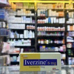 IVERZINE 6MG tablets box, containing 24 doses of Ivermectin for the treatment of parasitic infections.