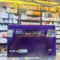 Box of Diaflozimet 10/500 mg 30 extended-release tablets for Type 2 Diabetes management.