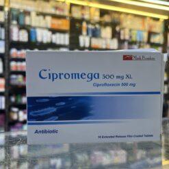 CIPROMEGA XL 500MG 10 EXT. REL. TABS