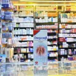 120ml bottle of Omegacough Syrup 30mg/5ml with Levodropropizine for dry cough relief