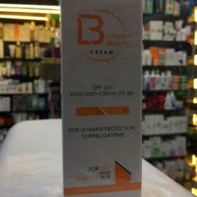 Luxury beauty sun cream spf 50 +