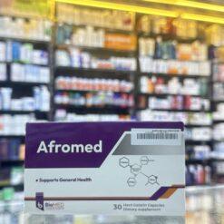 Afromed 30 capsules natural male vitality supplement with Tribulus, Ginseng, and Zinc at Magdy Farouk Pharmacy Hurghada