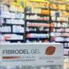 A 50g tube of Fibrodel Gel for scar treatment, containing Hyaluronic acid and silicone, available at Magdy Farouk Pharmacy.