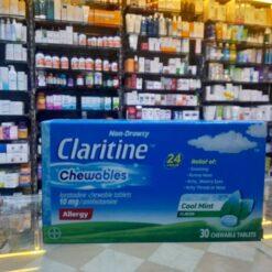 Claritine Adult Chewable 30 Tablets Mint flavor at Magdy Farouk Pharmacy Hurghada