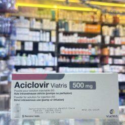 Aciclovir Viatris 500 mg 5 vials box at Magdy Farouk Pharmacy Hurghada