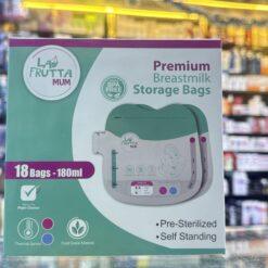 Premium breastmilk storage bags 18 bags 180 ml