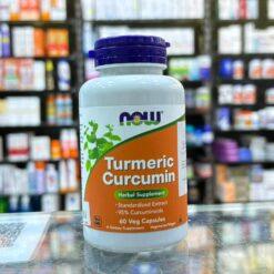 NOW TURMERIC CURCUMIN 60 CAPS.