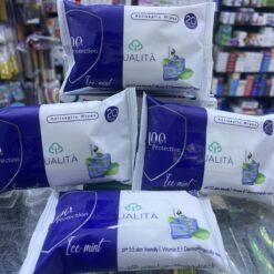 qualita antiseptic wipes mint   20 pcs